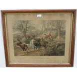 Henry Alken Victorian hand coloured engraving - The first introduction to Hounds and another pair of