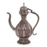19th century Kutch Mogul style silvered ewer