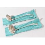 Pair of American Sterling silver sauce ladles by Tiffany & Co