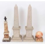 19th / 20th century reeded obelisk with urn mount