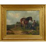 John Duvall (1816-1892) oil on canvas - The Sportsman's Bag, signed, 38cm x 51cm