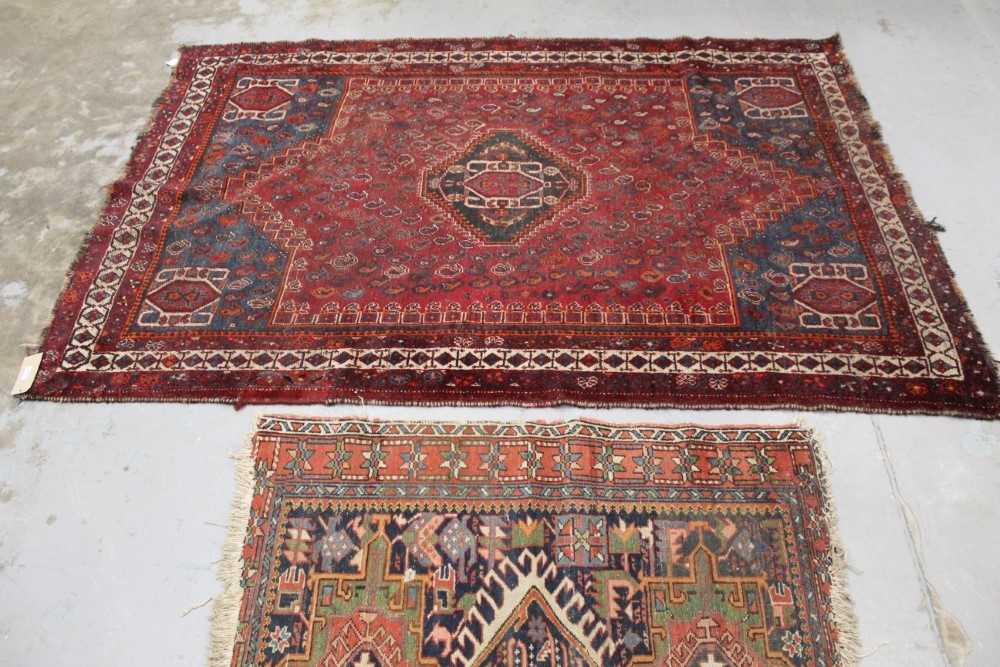 Persian rug, together with a small Heriz rug - Image 2 of 9