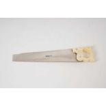 Victorian silver cucumber saw, with carved ivory handle (Sheffield 1899)