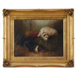 Edward Armfield (1817-1896) pair of oils on canvas - terriers and retrievers, signed, in gilt frames