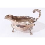 George III silver sauce boat, 6ozs