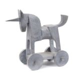 *Jonathan Clarke, aluminium sculpture - Trojan Unicorn, initialled and dated 2010