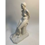 Major Richard Hesteltine - plaster sculpture- Female seated nude