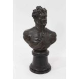 A 19th century bronze bust of George IV
