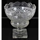 19th century cut glass pedestal bowl