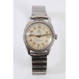 1940s gentlemen's Rolex Oyster stainless steel wristwatch