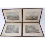 Collection of 19th century hand coloured engravings of hunting, sporting and racing scenes