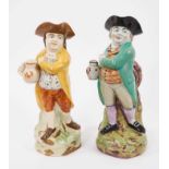 Two Pearlware-glazed 'Hearty Good Fellow' Toby jugs