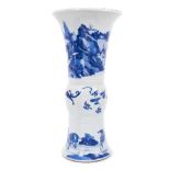 Chinese blue and white beaker vase, Kangxi (1662-1722)