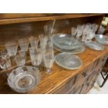Collection of Vintage Swirl design glassware by Chance