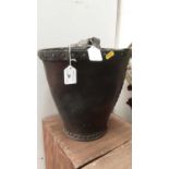 Antique leather fire bucket