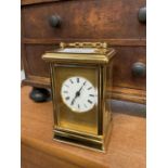 Brass carriage clock by St. James London