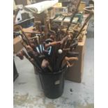 Collection of novelty walking sticks and thumb sticks -approx 45 plus