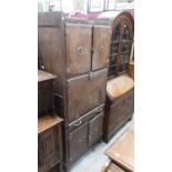 1930s Hygena kitchen cupboard/larder with numerous cupboards, central fall front and single drawer,