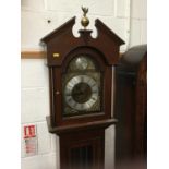 20th century reproduction mahogany long case clock