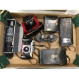 Practical camera with 1:2.8/50 lens, Stellascope, USSR radio, Lieberman & Gortz 8 x 40 binoculars an
