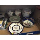 Lot decorated china including 19th century English porcelain plates