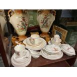 Collection of nursery ceramics, mauclineware pieces and sundries.