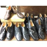 Collection of vintage men’s shoes including Masegrove Ltd and Tricker’s