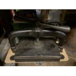 Victorian black painted book press