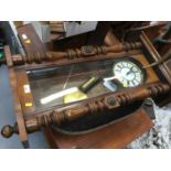 Large walnut cased a Vienna regulator wall clock