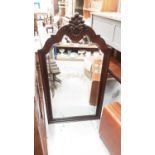 Impressive Edwardian mahogany framed wall mirror with bevelled plate