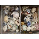 Two boxes of English ceramics, 19th century and later