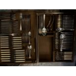 Mappin & Webb canteen of silver plated cutlery and flatware