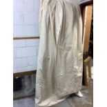 Two pairs of Cream lining mix triple pinch pleat lined and interlined curtains (4) pleated tops meas