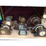 Large collection of 1930's and later mantel clocks