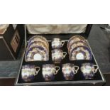 1920s Crown Staffordshire coffee set in original fitted box