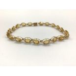 18ct gold citrine bracelet