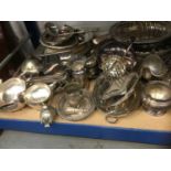 Large collection of silver plate