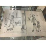 Follower of Lowry-Two pencil sketches bearing signature L.S. Lowry