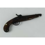 19th century Continental percussion military pistol