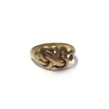 18ct gold knotted ring