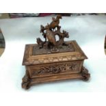 Black Forest carved wooden box
