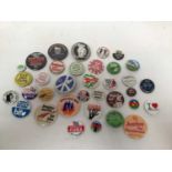 Collection of vintage political badges c.1980s