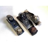 Two Stanley 60 1/2 low angle planes, and a Stanley 220 low angle plane (two in original boxes and on