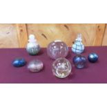 Collection of Isle of Wight glass paperweights