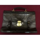 Mulberry Crocodile effect leather despatch bag / document case