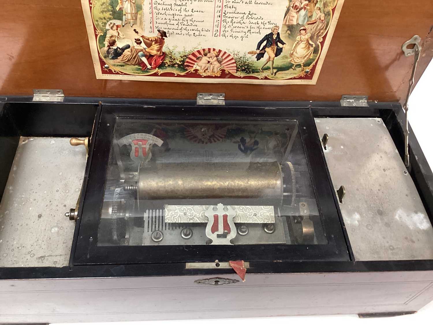 19th century music box, playing 20 tunes - Image 4 of 10