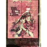 Film poster, My Fair Lady, 1964, in glazed frame