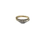 Diamond single stone ring with a brilliant cut diamond estimated to weigh approximately 0.25cts in p
