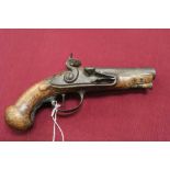 19th century Continental flintlock pistol