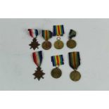 Collection of First World War campaign medals comprising x2 1914 - 15 Stars, named to 9046 PTE. G. T